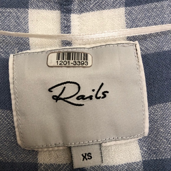 Rails Check Athena Wrap Top Periwinkle Size XS - Picture 6 of 11